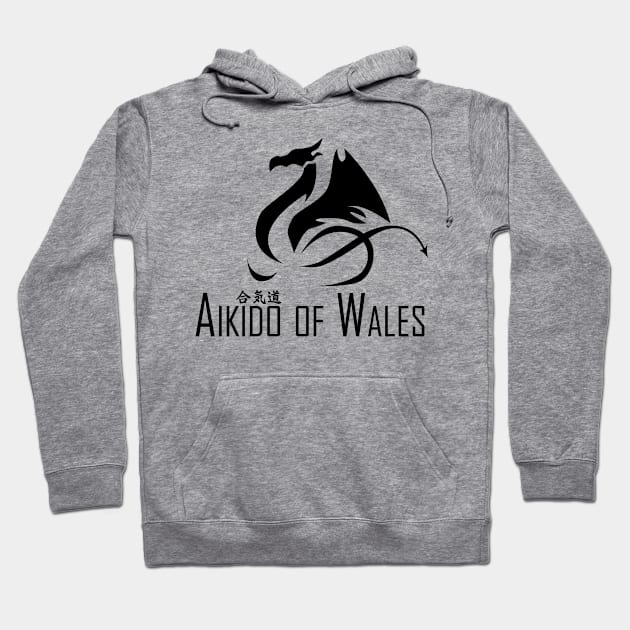 Aikido of Wales (Black) Hoodie by timescape